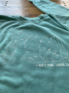 Pigment-Dyed Crewnecks in Mint, Alpine Green and Pink