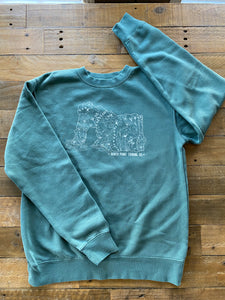Pigment-Dyed Crewnecks in Mint, Alpine Green and Pink