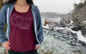 Local Wildflowers + Sea Lion Tank Top - Maroon, Mauve, Mint & Navy