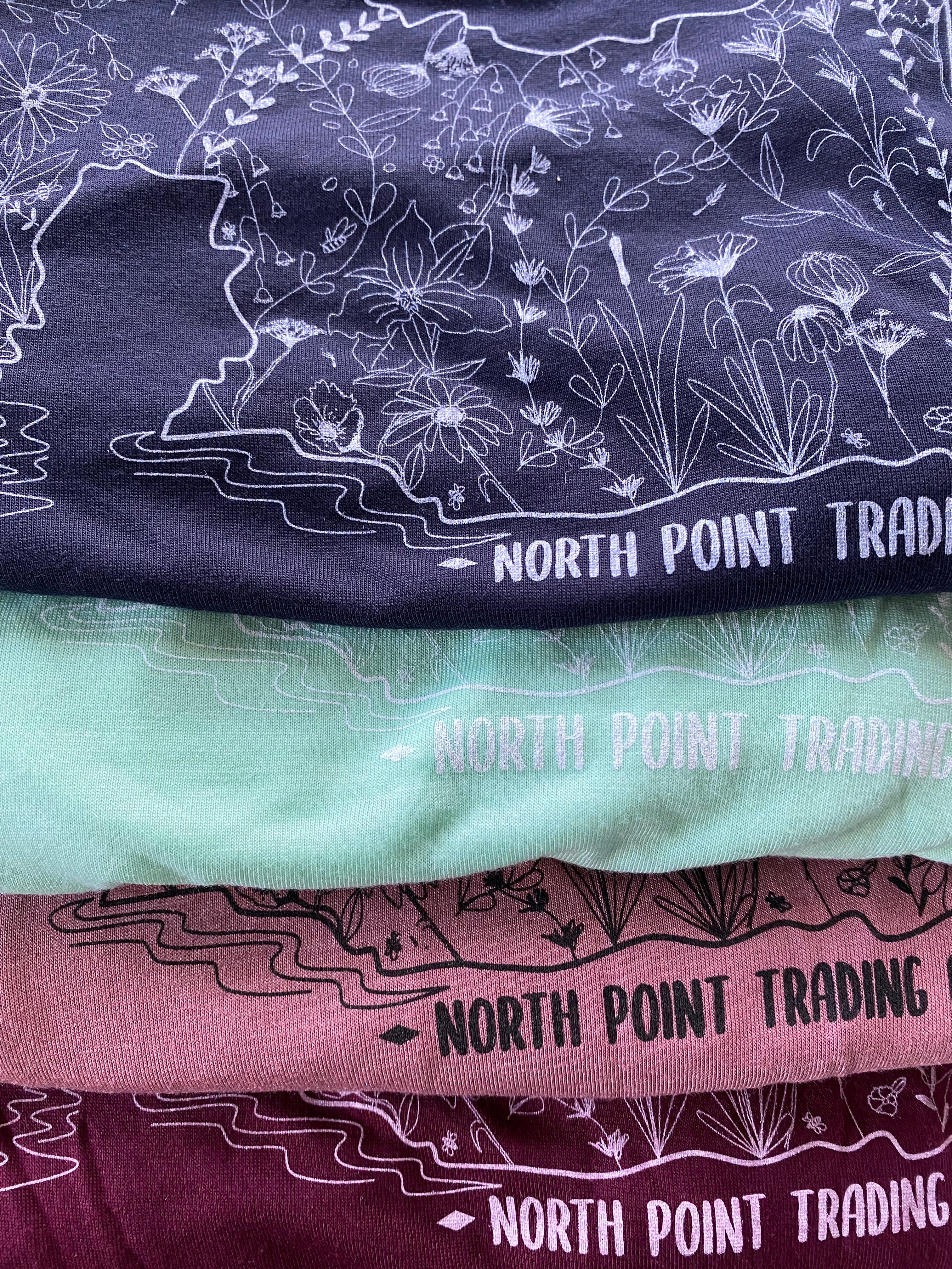Local Wildflowers + Sea Lion Tank Top - Maroon, Mauve, Mint & Navy