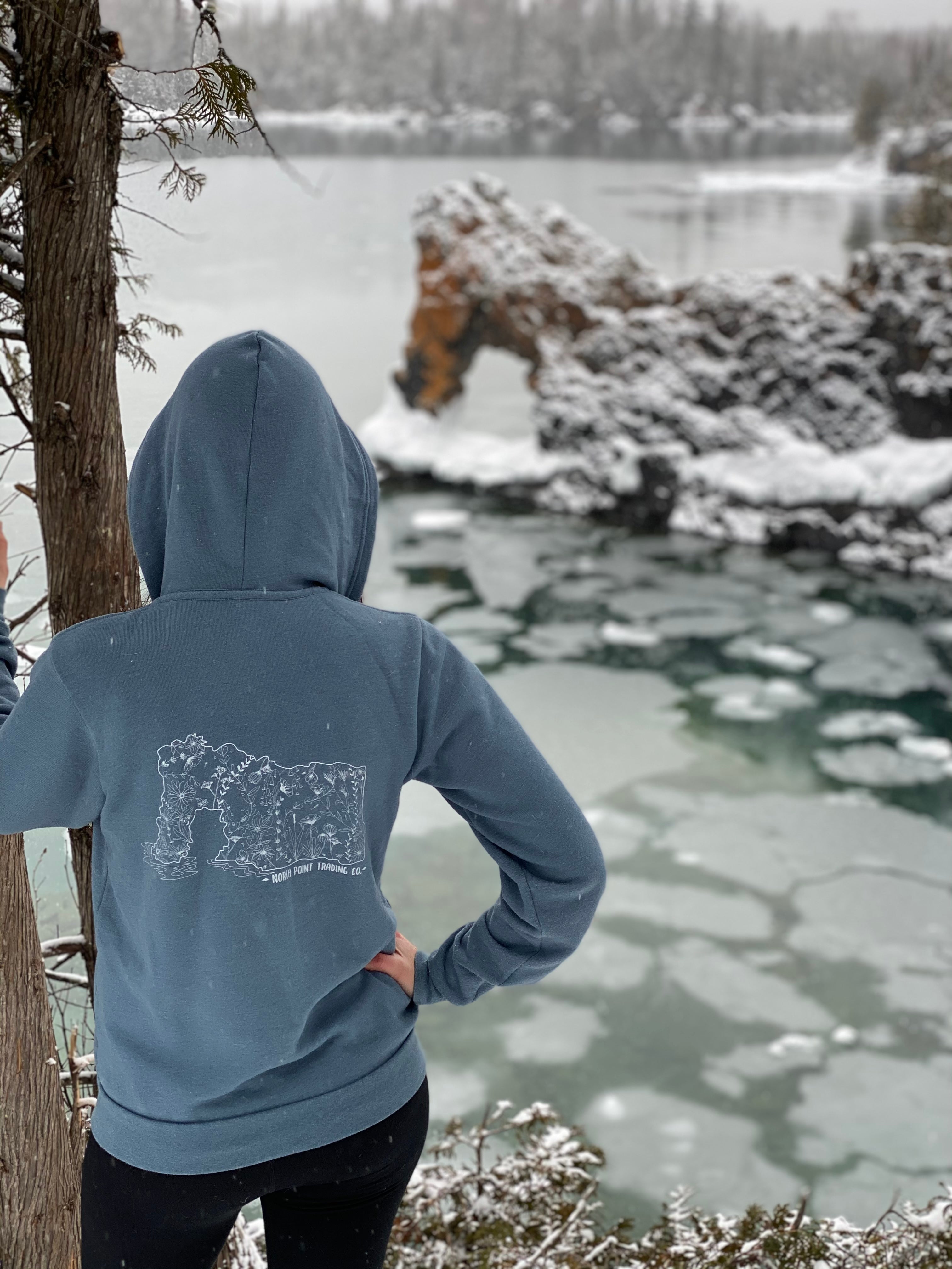 Local Wildflowers + Sea Lion Zip Up Hoodie
