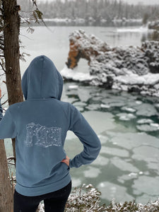 Local Wildflowers + Sea Lion Zip Up Hoodie